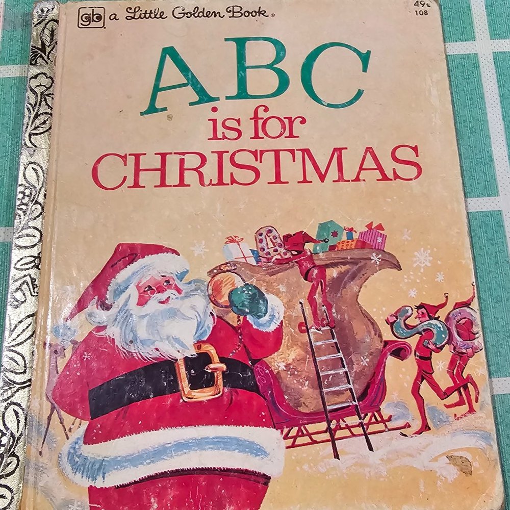 Vintage Little golden book ABC is for Christmas